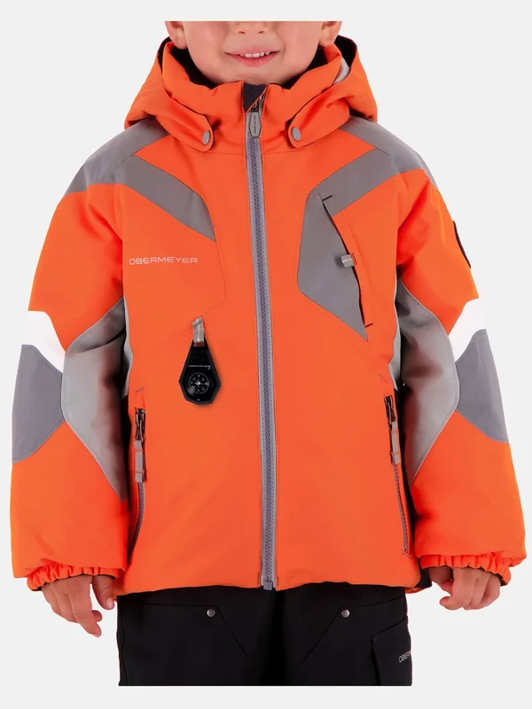 Obermeyer Boys Altair Jacket, Ober Orange, 5