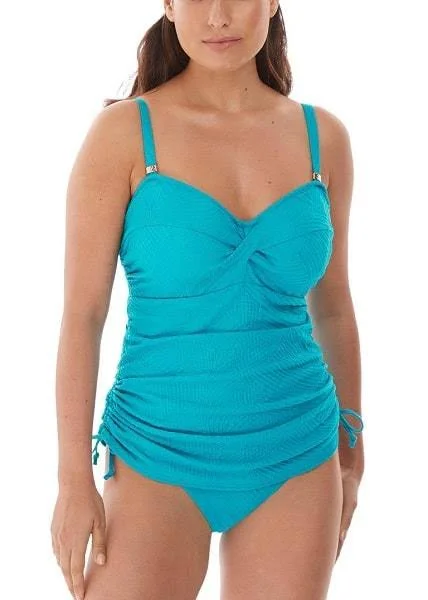 Fantasie Ottawa Underwire Twist Front Tankini Swim Top - Aquamarine (FS6356) 32G
