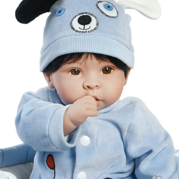 Paradise Galleries Boy Baby Doll - Finn & Sparky, 17 inch Baby in Gentletouch Vinyl