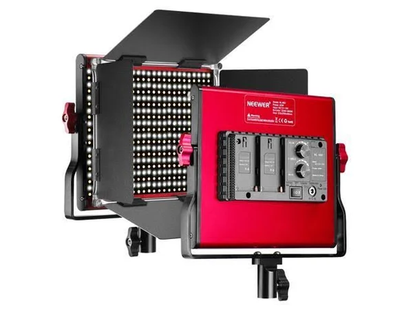 Neewer LED Video Light - Bi-Color Dimmable 660 Beads, Durable Metal Frame with U Bracket and Barndoor, 3200-5600K, CRI 96+ for St