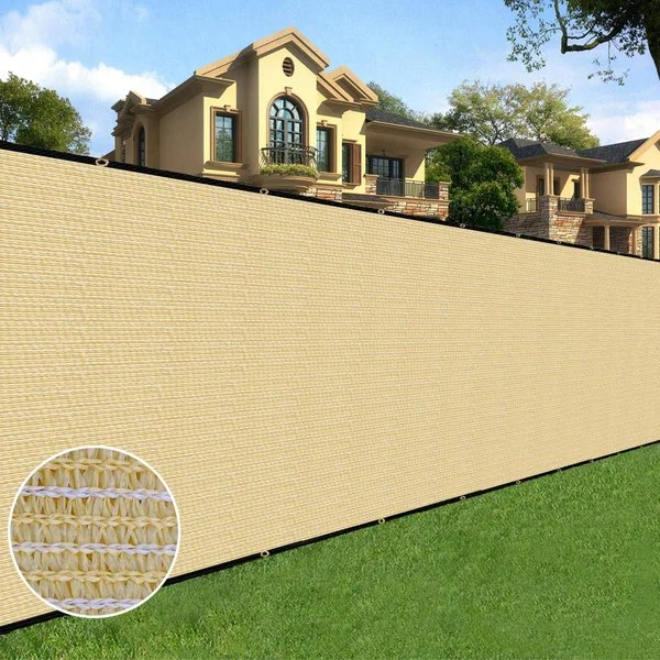 Sunnyglade 5 Feet x 50 Feet Privacy Screen Fence Heavy Duty Fencing Mesh Shade Net Cover for Wall Garden Yard Backyard (5 ft x 5