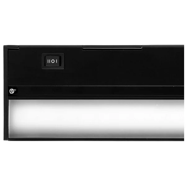 Nicor Linkable 40 in. Slim Dimmable Black LED Under Cabinet Light Fixture NUC-4-40-DM-L-BK