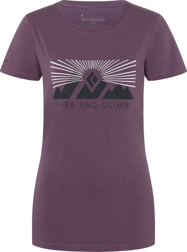 Black Diamond Women's Rise and Climb Tee - Xs - Mulberry