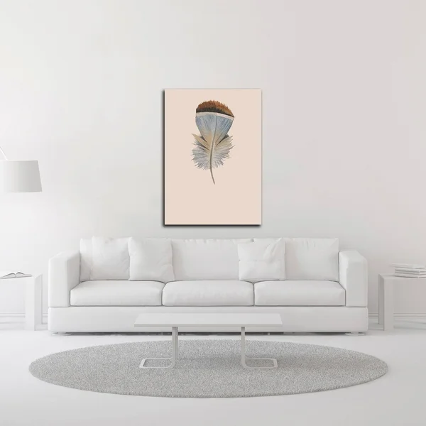 Tangletown Fine Art 35x22 x 25x22 Feather 04 by Incado Print on Canvas