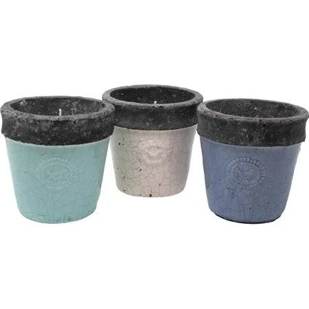 Patio Essentials 6 oz. Cool Coastal Glazed Citronella Candle, 6-Pack, Size: 4.45 x 4.45 x 4.41 H