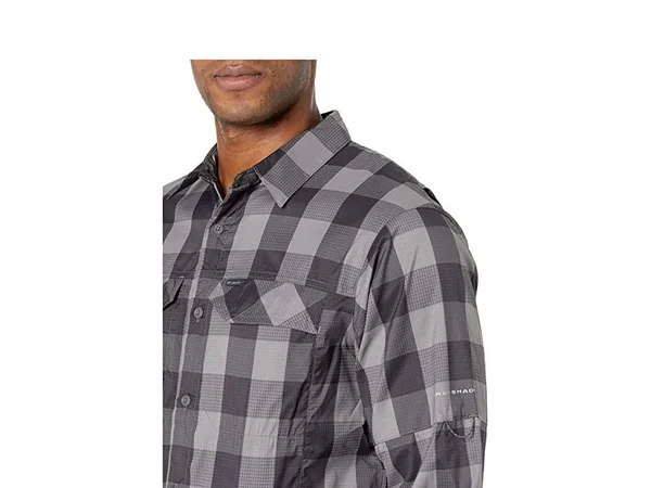 Columbia Men's Silver Ridge Lite Plaid Long Sleeve Shirt - XXL - City Grey Buffalo Plaid