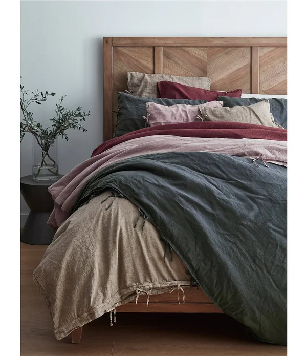 Southern Living Simplicity Collection Garrison Washed Linen Cotton Duvet Cover - Full/Queen
