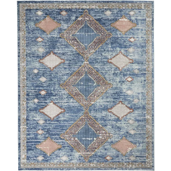 Nourison Concerto CNC14 Area Rug - Blue, 6&7x22 x 9&6x22