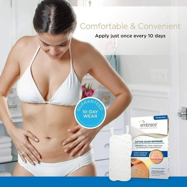 Embrace Scar Treatment, Silicone Sheets for New Scars with Active Scar Defense