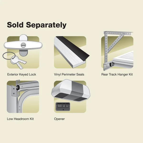 Clopay 111377 Classic Collection 9 ft. x 7 ft. 6.5 R-Value Insulated Solid White Garage Door