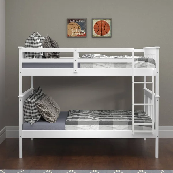 Donco Kids Mission Bunk Bed - Full/Full, White