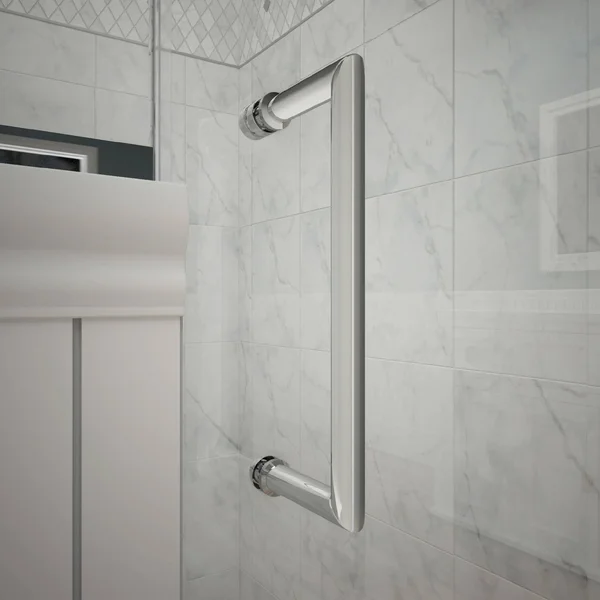 DreamLine SHDR-20267210F-01 Unidoor 26 in. W x 72 in. H Frameless Hinged Shower Door Chrome