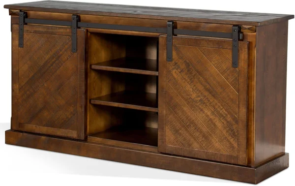 Sunny Designs Santa Fe 65x22 TV Console - Dark Chocolate