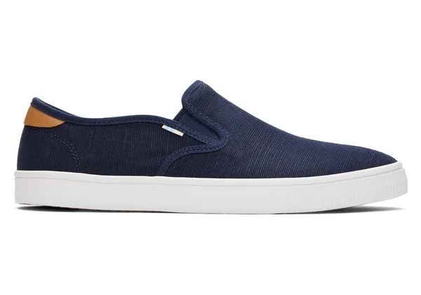 Toms Navy Heritage Canvas Men's Baja Slip-Ons Shoes