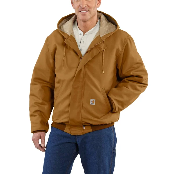 Carhartt Men's Flame Resistant Canvas Active Jacket - Brown, Medium