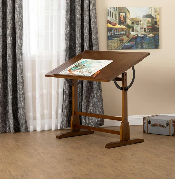 Studio Designs 13305 Vintage Drafting Table - 42 in, Rustic Oak