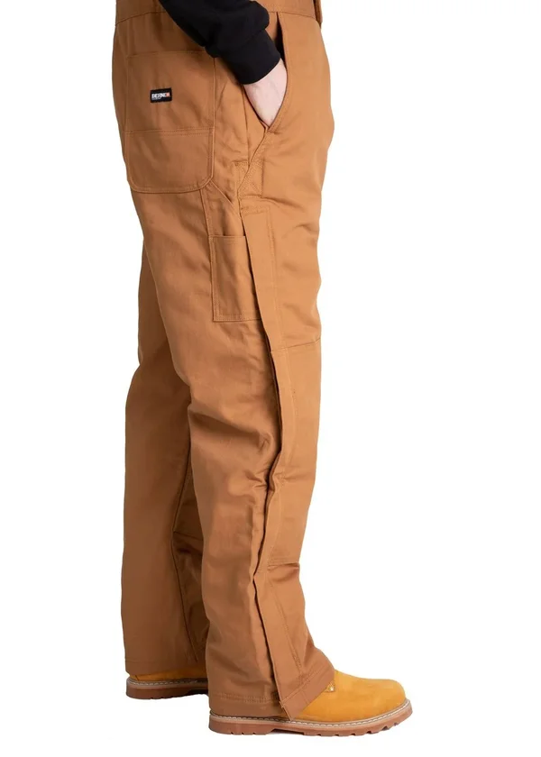 Berne Apparel FRB05BDR440 FR Deluxe Bib Brown Duck - Large