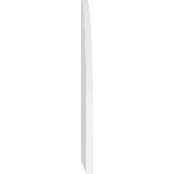 Ekena Millwork GVPQL24X3001SN 24x22W x 30x22H Quarter Round Top Left Surface Mount PVC Gable Vent: Non-Functional, w/ 3-1/2x22W