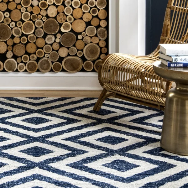 nuLOOM Zadie Geometric Area Rug - Blue, 8x10 ft