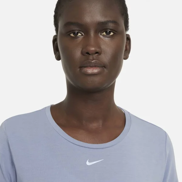 Women's Nike Dri-Fit One Luxe Short Sleeve Top - Ashen Slate/Reflective Silver - Medium