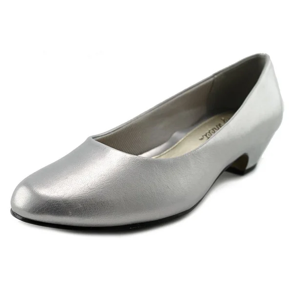 Easy Street Womens Halo Fabric Closed Toe Classic Pumps, Silver
