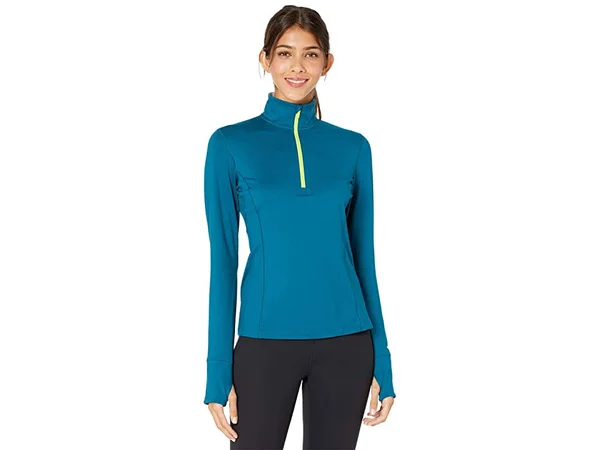 Brooks Dash 1/2 Zip Xs - Deep Sea/Lime (Women's)