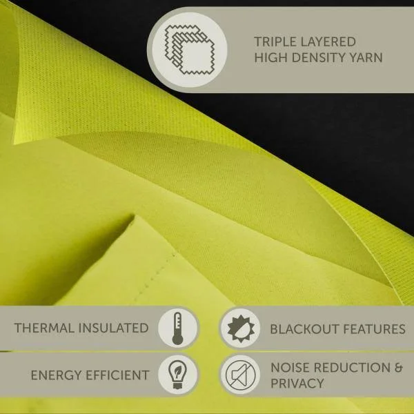 Premium Soft Touch Curtain Panel - 150 inch x 108 inch 1 Panel - Green