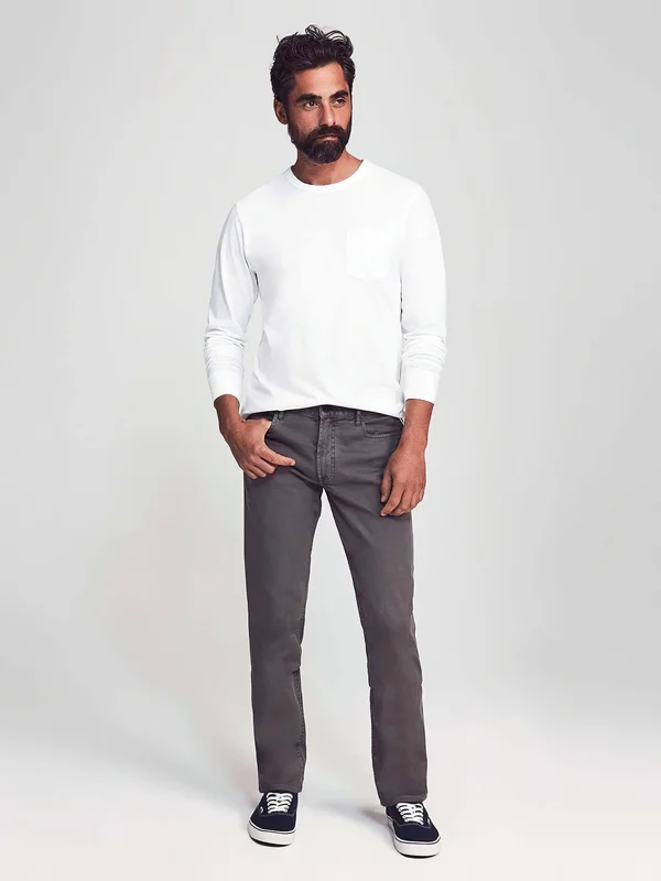 Faherty Men's Comfort Twill 5-Pocket 2.0 Pants - Rugged Grey - Size 29, Cotton Blend