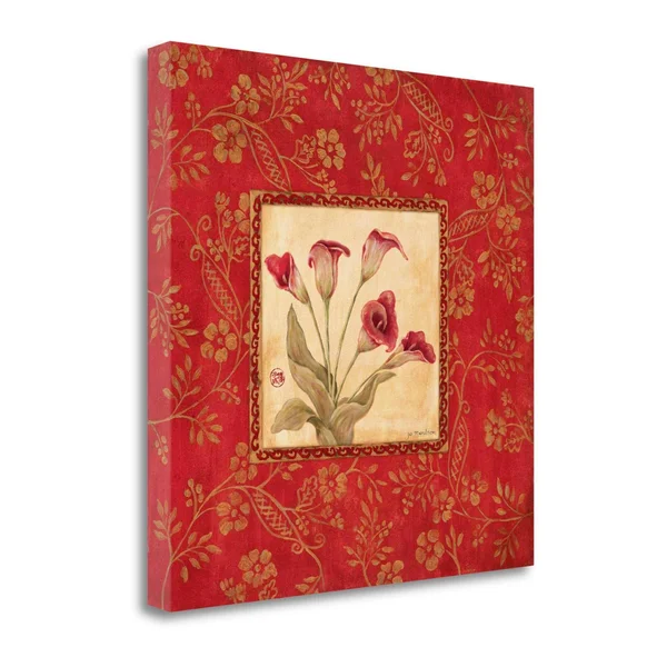 Orchids in Red by Jo Moulton Fine Art Giclee Print on Gallery Wrap
