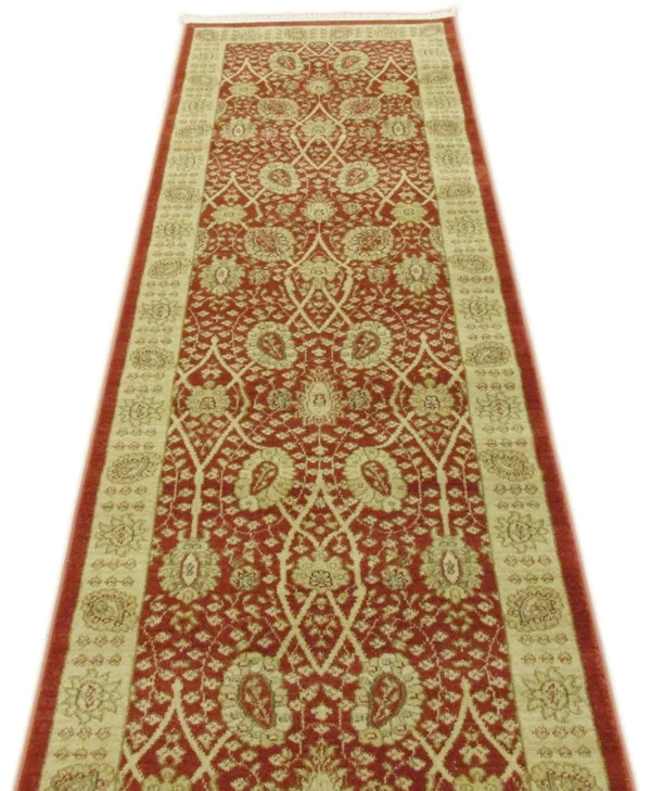 Unique Loom Edinburgh Red Vintage 10 ft Runner Area Rug