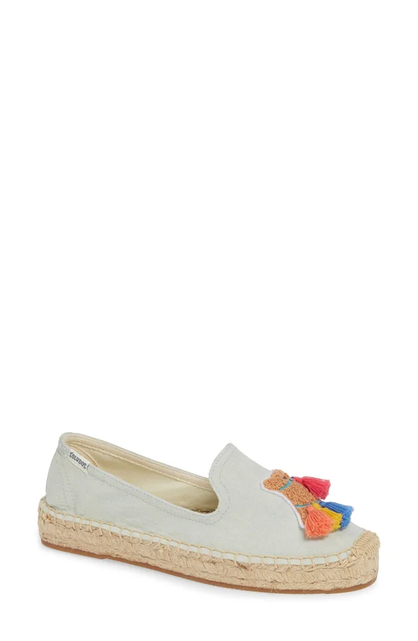 Soludos Tassel Camel Espadrille - Chambray - 5.5