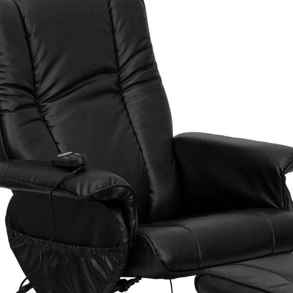 Flash Furniture Recliner and Ottoman - Black