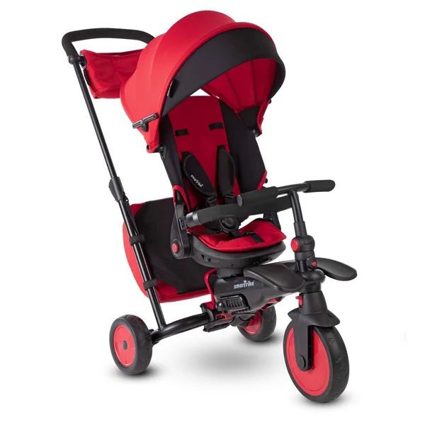 Smartrike Str7j - 7-in-1 Folding Baby Stroller Tricycle, 6m+, Red