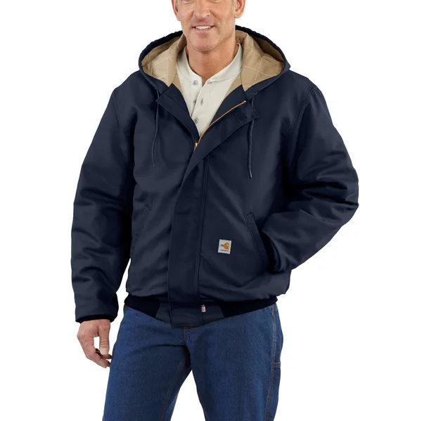 Carhartt Men's Dark Navy Flame-Resistant Canvas Active Jacket