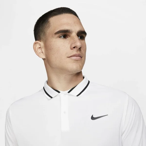 Nike NikeCourt Dry Polo Pique White/Black/Black - Men's, Size: XL
