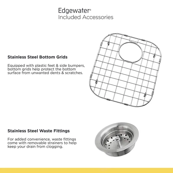 American Standard 18SB.9252211.075 Edgewater Kitchen Sink Stainless Steel
