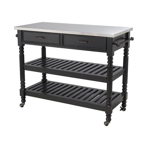 Home Styles Savannah Black Kitchen Cart