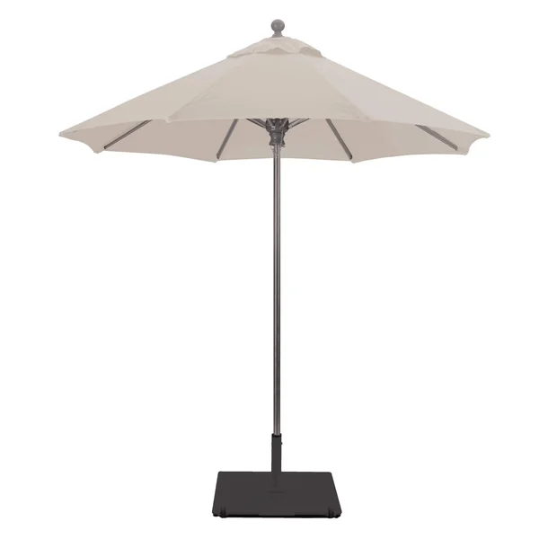 Galtech 722 7.5' Deluxe Commercial Manual Lift Umbrella - Antique Bronze Lemon Yellow