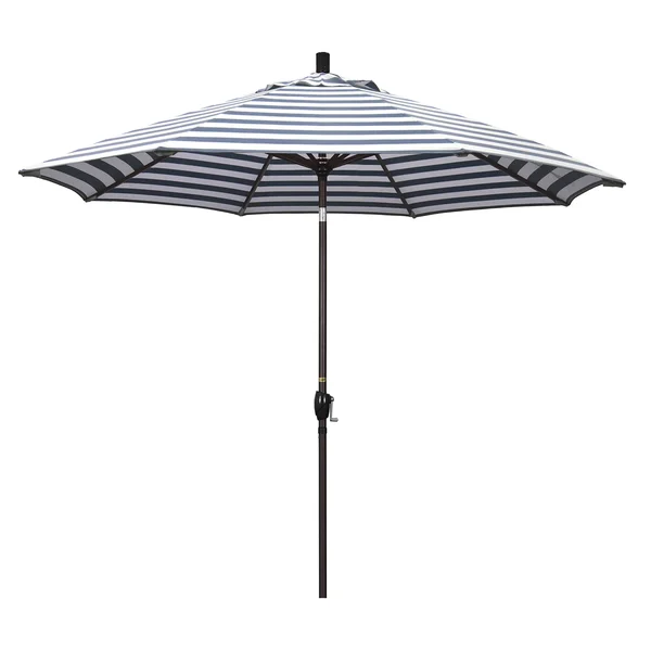 California Umbrella 9 ft. Aluminum Push Button Tilt Olefin Market Umbrella, White
