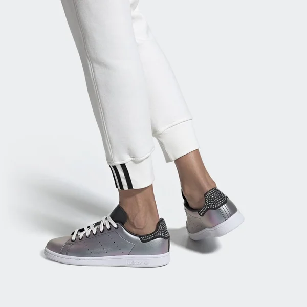 Adidas Originals Women's Stan Smith Sneaker - Black/White/White, 8.5