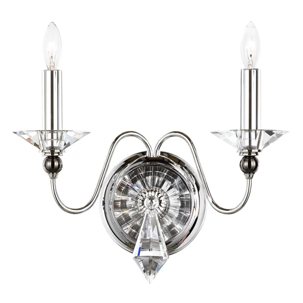 Schonbek - 9672-40CL - Jasmine 2 Light Silver & Clear Wall Sconce