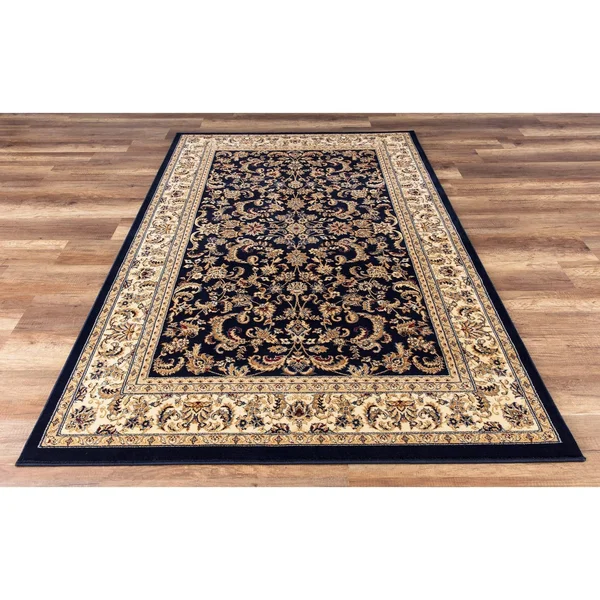 Great American Distributors C483.01.NV.8R 8 ft. Classic Eternal Traditional & Oriental Rug, Navy & Cream, Blue
