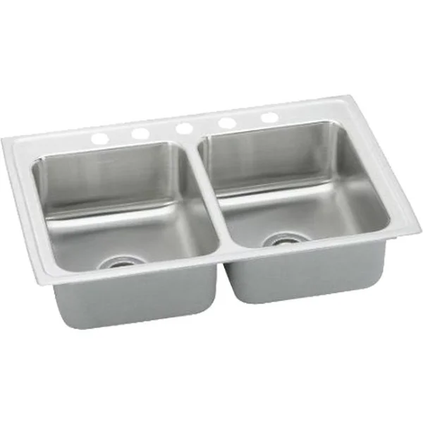 Elkay PSR33215 Double Bowl Gourmet Sink