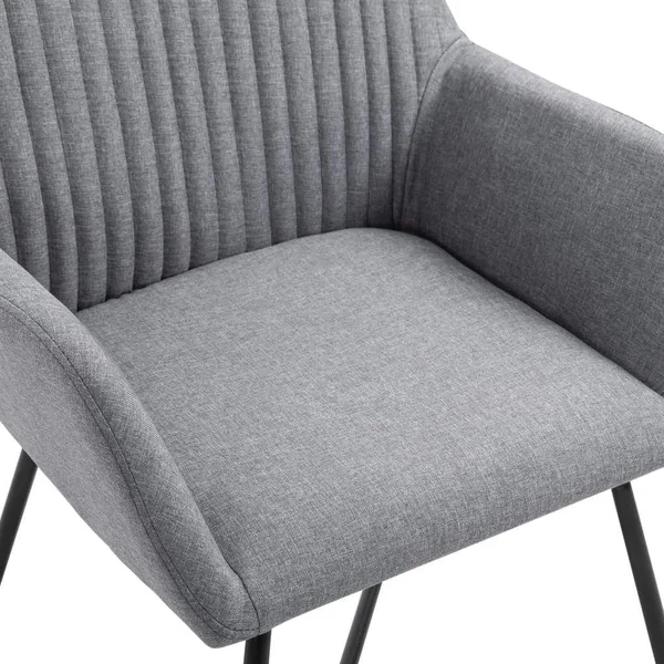 vidaXL Dining Chairs 6 Pcs Dark Gray Fabric - 277097