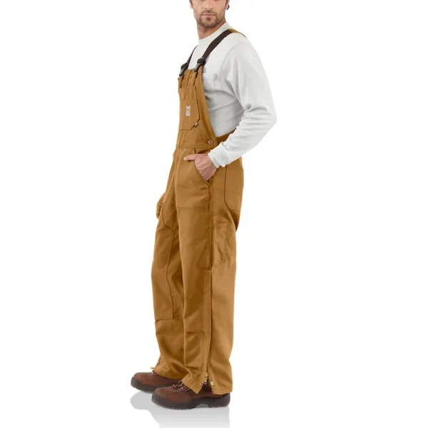 Carhartt Men's Flame Resistant Duck Bib Overall, 101627, Black
