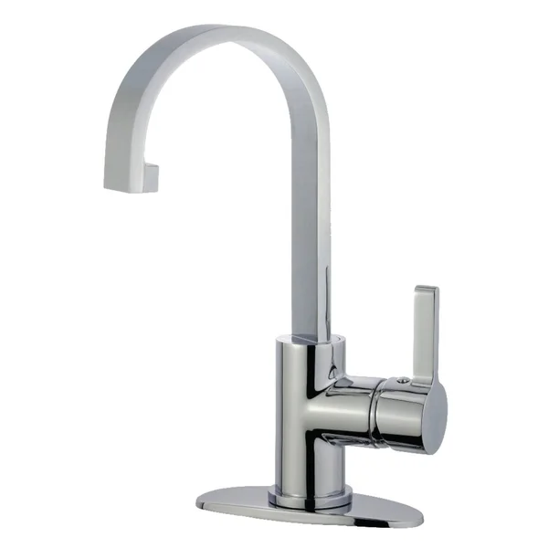 Continental Single-Handle Bathroom Faucet with Push Pop-Up - Matte Black