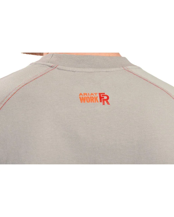Ariat Men's Silver Fox Crew Long Sleeve FR Work T-Shirt - Big & Tall