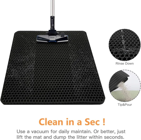 Leos Paw Waterproof Cat Litter Mat 22x27.5in, 55x70cm, Gray