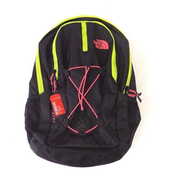 The North Face Women's Jester Backpack - TNF Black Emboss/Calypso Coral (One Size)