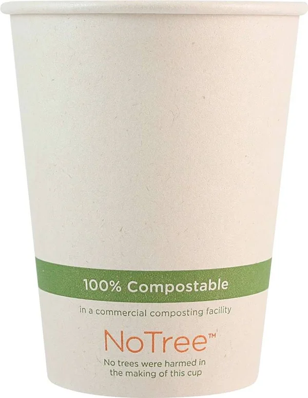 World Centric NoTree Paper Hot Cups, 12 oz, Natural, 1, 000/Carton